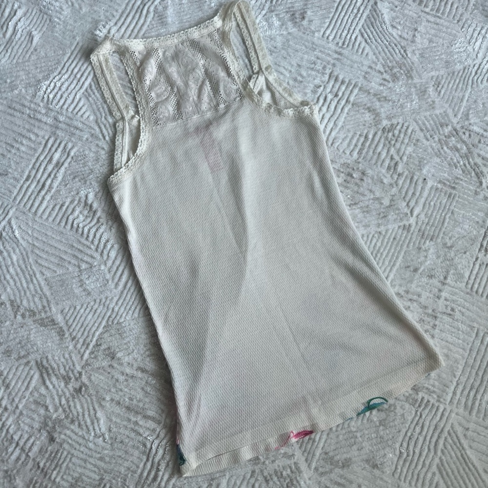Lucky Brand Cream Floral Tank Top - Picture 4 of 5